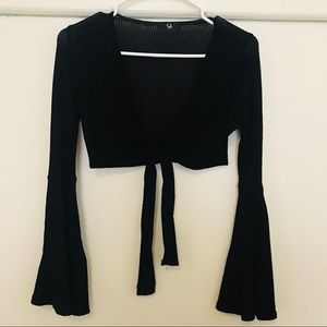 Front tie crop top